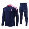 Dječji Atlético Madrid Sweatshirt Za Trening Četvrt Zip 2024-25 Navy Dječji Atlético Madrid Sweatshirt Za Trening Četvrt Zip 2024-25 Navy